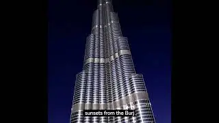 The Burj Khalifa is so tall you can see two sunsets from it in one day #burjkhalifa #dubai #sunset