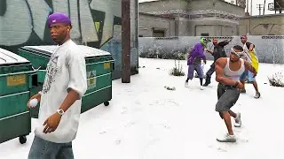 Christmas Snowball Fights | GTA 5 NPC Wars 47