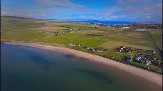 Drone Footage, Scapa Beach, Orkney Islands, Scotland, UK 2