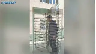 full height turnstile security gates single lane RFID card access control system