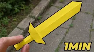 How to make a Minecraft Paper Sword??? (origami)