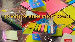 20 ways of using sticky notes 📝| very helpful video ✨ | this video will make study easy 😎🌱🌷~namirah🎀