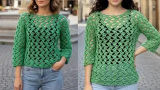 JUST one  ROW! Look at This BEAUTIFUL Crochet Pattern! So Cute and Easy Crochet Stitch for Beginners