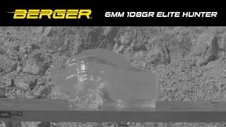 Berger 6mm 108gr Elite Hunter Bullet Ballistics Gel Test