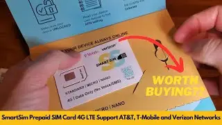 Предоплаченная SIM-карта SmartSim с поддержкой 4G LTE и сетями AT&T, T-Mobile и Verizon | Стоит л...
