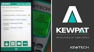 KEWPAT App - Creating a New Auto Test Sequence