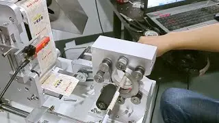 hose labeling machine roll wrap labeller semi automatic tested for Australian customer