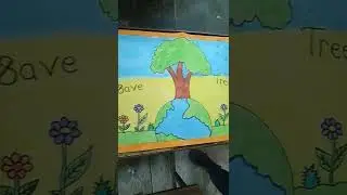 students  beutiful  drawing ✍️✏️save tree poster 🎄🌴# kirantomarvlogs 😍