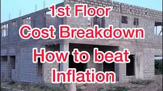 Building in Ghana - Cost breakdown First floor block-work, column and Lintel
