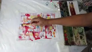 Blowdrying technique for Figurative Abstraction (Water Color) - Art Demo