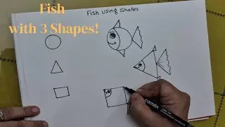 How to Draw a Fish Using 3 Shapes | Easy Shape Art for Kids | ArtExpress