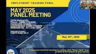 May 2025 Panel Meeting