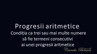 Progresii aritmetice