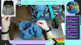 Working on the  Moon Moth sweater with the yarn i spun.