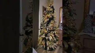 Green and Gold Christmas Tree Decorations 🎄🎅🥰 #christmas #christmastree #christmasdecor