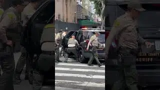 The Los Angeles Sheriff&rsquo;s Department Force A Suspect Into Their Patrol Vehicle In #westhollywood