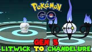 Evolving LITWICK TO CHANDELURE IN POKEMON GO - GEN 5 UNOVA STONE EVOLUTION