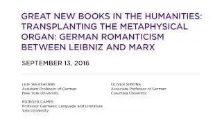 Great New Books in the Humanities: Transplanting The Metaphysical Organ