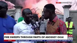 Lartebiokorshie fire:The Ghana National Fire Service has tried their best, but the fire is too much