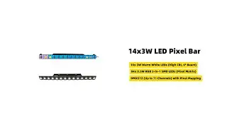 14x3W LED Pixel Bar Hybrid Warm White + RGB