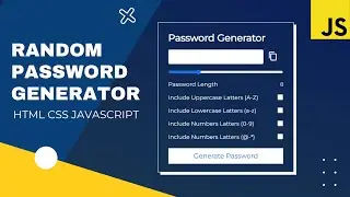 Random Password Generator HTML CSS JavaScript