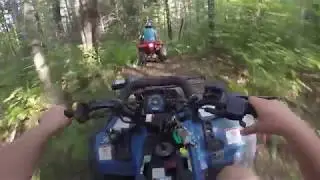 Driving the Suzuki Quadrunner 300 We switched bikes