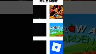 pov: 23 August | blox fruits and grow a  garden update #roblox #bloxfruits #growagarden #shorts
