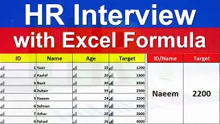 Excel Formula for Job Interview HR | Excel Formulas for HR | Advanced Excel #exceltutoring