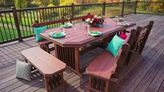 Sunzout Outdoor Spaces offering Finch Poly Lumber Patio Furniture