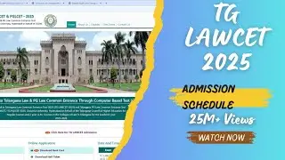 TG LAWCET 2025 Admission Schedule / TG lawcet 2025 /Rekha legalIQ