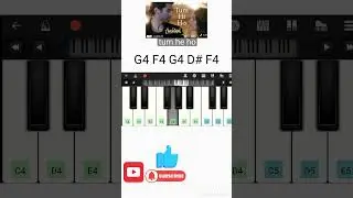 tum hi ho piano tutorial mobile| tum hi ho learn piano in 5   seconds🎵#shorts #subscribe