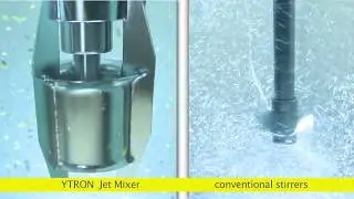 YTRON-Y jet mixer vs. Conventional Stirrer