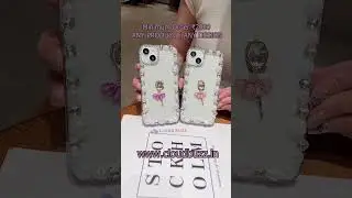 Ballerina Girl Charm Pearl Border Transparent Phone Case