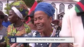 RASTAFARIANS PROTEST OUTSIDE PARLIAMENT