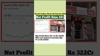 South Indian Bank Q1 Result 2025 #finance #sharemarket #stockmarket