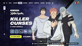 FORTNITE ITEM SHOP *NEW* JUJUTSU KAISEN KILLER CURSES BUNDLE, MARVEL, FLOW EMOTES,VENOM,MIKU, 2-7-25