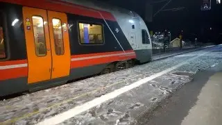 NSB type 74 departing Eidsvoll Station