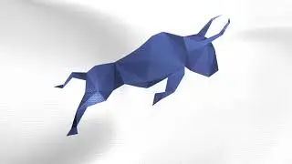 Flag of Polymath (POLY) logo waving in the wind - Crypto Flag logo animation