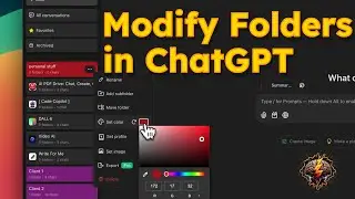 Customize Folders in ChatGPT: Colors, Image, Profiles, and More!