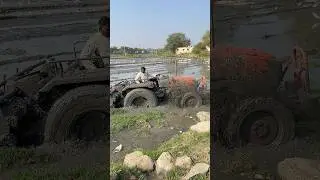 Kubota 4wd tractor stuck in mud #shorts #trending #tractor