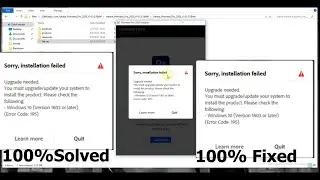 How to fix: Sorry, installation failed-(Error Code:195). All Adobe Premiere. English, 2026