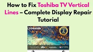 How to Fix Toshiba TV Vertical Lines &ndash; Complete Display Repair Tutorial