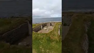 Knap of Howar, the oldest stone house in northern Europe, isle of Papa Westray, Orkney