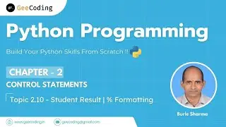2.10 &ndash; Dry Run + Formatting Percentage | Student Result Program | Python Programming &ndash; New Series
