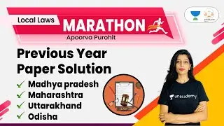 MP PCSJ Previous year paper solution (Local laws) | MPCJ | By Apoorva Purohit