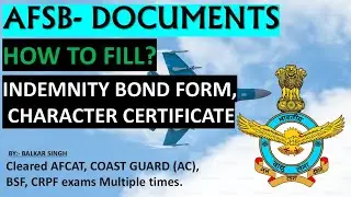 AFSB DOCUMENTS || HOW TO FILL INDEMNITY BOND FORM, CHARACTER CERTIFICATE || +PlusGrade