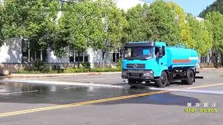 Dongfeng 4x2 sanitation sprinkler trucks exported in bulk to Southeast Asian markets