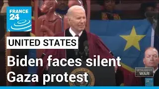 Biden faces silent Gaza protest at Martin Luther King Jr's college &bull; FRANCE 24 English