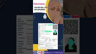 Farhat Jahan - UGC NET December 2025 Qualified