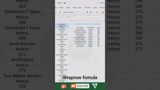 wraprow function in excel #shorts #shortvideo #excel #exceltips